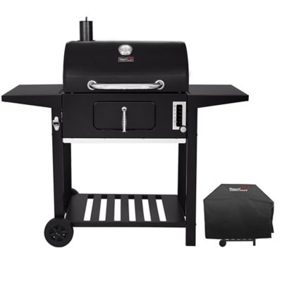 Royal Gourmet Heavy-Duty Charcoal BBQ Barrel Grill with Cover, 24 in., 587 sq. in.