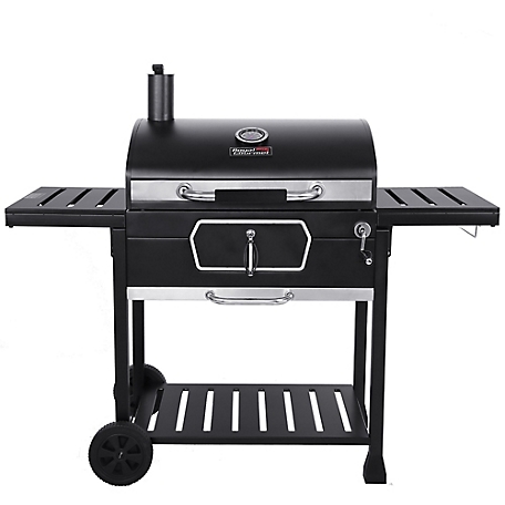 Royal Gourmet 30 in. Charcoal Grill with Side Tables & Bottom Shelf, BBQ, Picnic Camping & Backyard Cooking, Black, CD2030AN