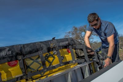 Image showing  88 in. x 160 in. Heavy-Duty Trailer Cargo Net for 16 ft. x 12 ft. Trailers