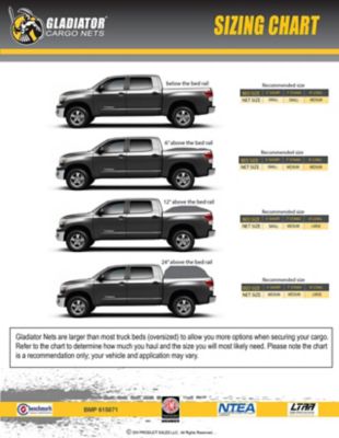 Image showing 8 th Gladiator 88 in. x 160 in. Heavy-Duty Trailer Cargo Net for 16 ft. x 12 ft. Trailers