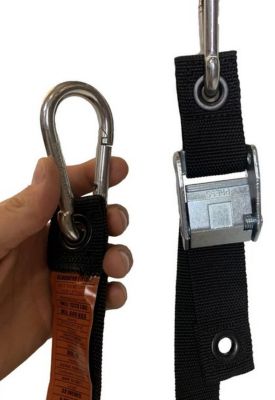 Image showing  36 in. Double Snap Link Attachment Straps with Zinc-Plated Steel Carabiners, 2-Pack