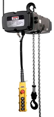 JET 1/2 Ton Capacity 10 ft. Lift 3-Phase 2-Speed Electric Chain Hoist