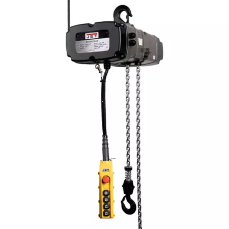 3 Phase 2 Speed Electric Chain Hoist 1 Ton Capacity 10 Feet Lift JET Electric Hoists