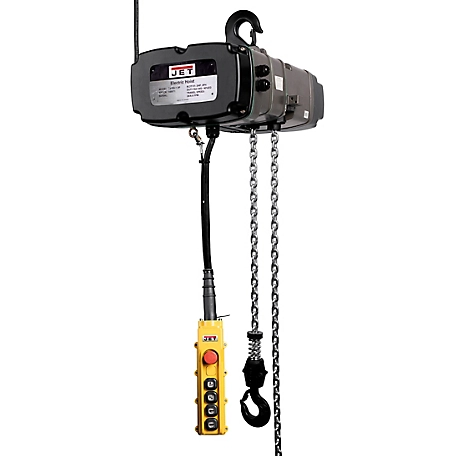 JET 2 Ton Capacity 10 ft. Lift 3-Phase 2-Speed Electric Chain Hoist