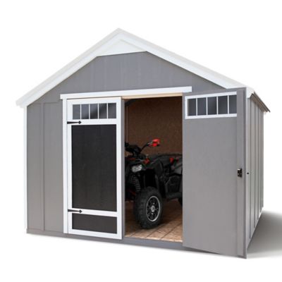 Image showing  10 x 8ft. Homestead Wood Storage Shed with Metal Roof and Complete Floor