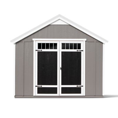 Image showing 5 th Shed Master 10 x 8ft. Homestead Wood Storage Shed with Metal Roof and Complete Floor