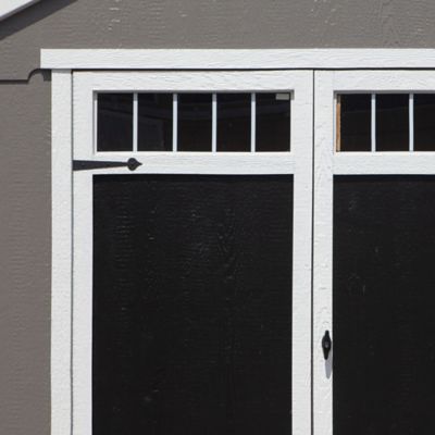 Image showing 8 th Shed Master 10 x 8ft. Homestead Wood Storage Shed with Metal Roof and Complete Floor
