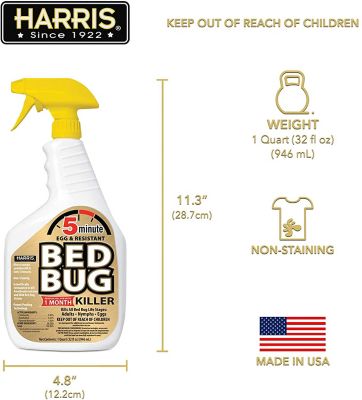 Image showing 5 th Harris 32 oz. 5 Minute Egg Kill and Resistant Bed Bug Killer