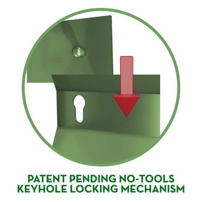 Image showing  Small Space Metal Raised Garden Planter with Liner, 48 in. x 12 in. x 24 in., No Tools, Forest Green