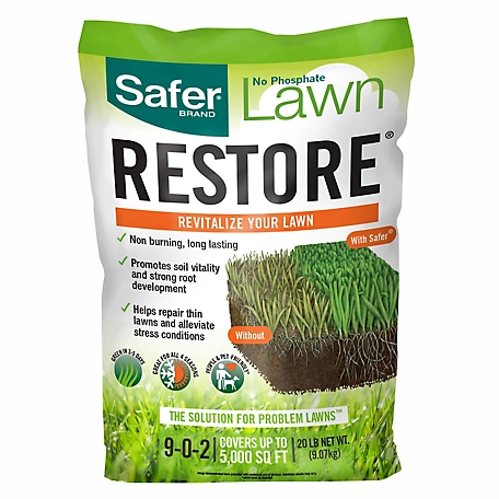 Safer Brand 20 lb. 5,000 sq. ft. Lawn Restore Fertilizer