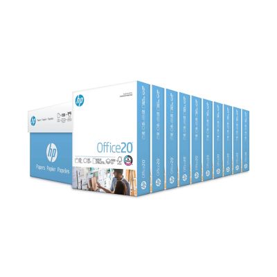 HP Papers Office Paper, 92 Brightness, 20 lb., 8.5 in. x 11 in., White, 10 pk.