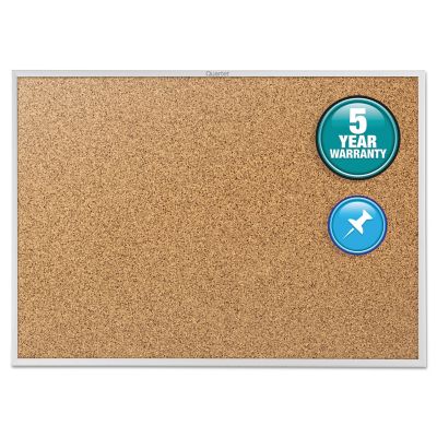 Quartet Classic Series Cork Bulletin Board, 96 in. x 48 in., Silver Aluminum Frame