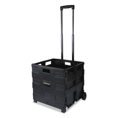 Universal Collapsible Mobile Storage Crate, 18-1/4 in. x 15 in. x 39 3/8 in., Black