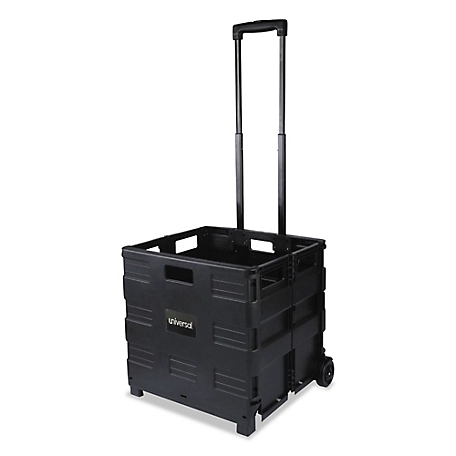 Universal Collapsible Mobile Storage Crate, 18-1/4 in. x 15 in. x 39 3/8 in., Black