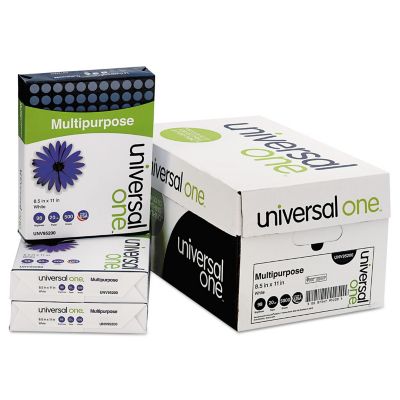 Universal Deluxe Multipurpose Paper, 98 Brightness, 20 lb., Bright White, 8.5 x 11in., 500 Sheets/Carton, 10-Pack