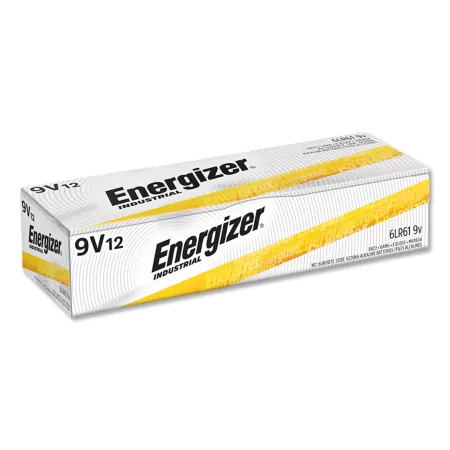 Energizer 9V Industrial Alkaline Batteries 12 Pack Batteries