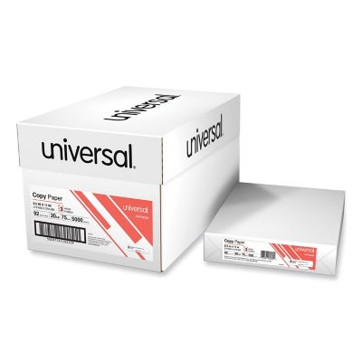 Universal Copy Paper, 92 Brightness, 3-Hole, 20 lb., 8.5 in. x 11 in., White, 500 Sheets/Carton, 10 Reams/Carton