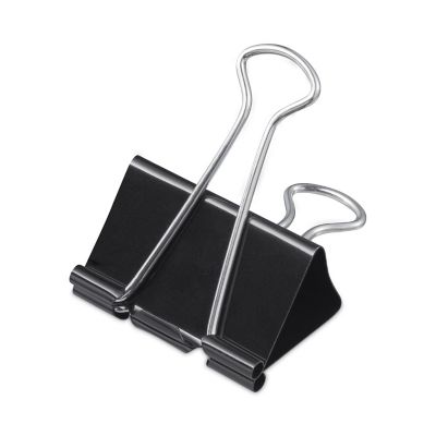Universal Binder Clips in Zip-Seal Bag, Large, Black/Silver, 36-Pack