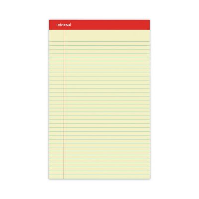 Universal Perforated Ruled Writing Pads, Wide/Legal Rule, 8.5 x 14in., 50 Sheets, 12-Pack