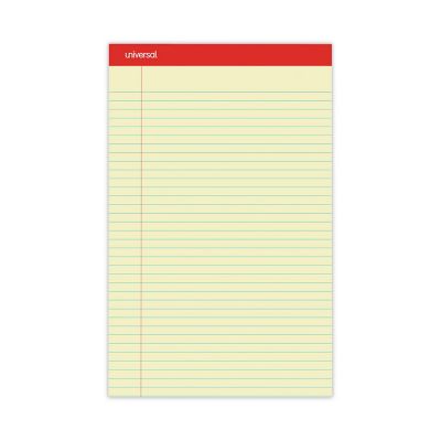 Universal Perforated Ruled Writing Pads, Wide/Legal Rule, 8.5 in. x 14 in., 50 Sheets, 12 pk.