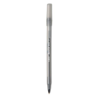 Image showing  Round Stic Xtra Life Stick Ballpoint Pens, Black, 1 mm, 60-Pack