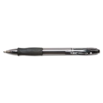Image showing  Velocity Atlantis Bold Retractable Ballpoint Pens, 1.6 mm, Black Ink, Smoke Barrel, 12-Pack