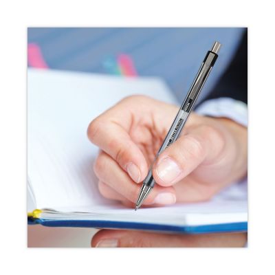 Image showing  Better Retractable Ballpoint Pens, Fine 0.7 mm Tip, Black Ink, Tinted Barrel, 12-Pack