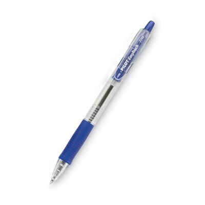 Image showing  Easytouch Retractable Ballpoint Pens, Blue, Fine 0.7 mm Tip, Clear Barrel, 12-Pack