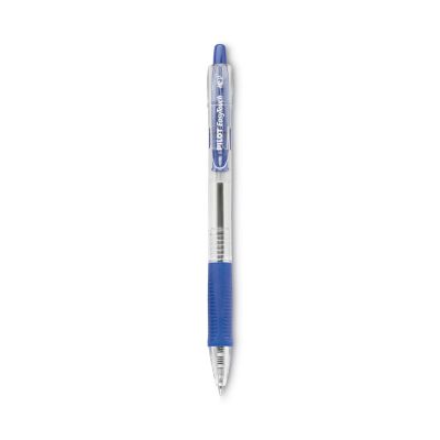 Pilot Easytouch Retractable Ballpoint Pens, Blue, Medium 1 mm Tip, Clear Barrel, 12-Pack