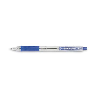Image showing  Easytouch Retractable Ballpoint Pens, Blue, Medium 1 mm Tip, Clear Barrel, 12-Pack
