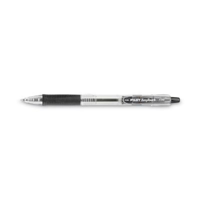 Image showing 2 th Pilot Easytouch Retractable Ballpoint Pens, Black, Fine 0.7 mm Tip, Clear Barrel, 12-Pack