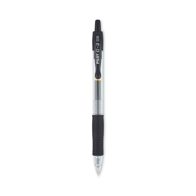 Pilot G2 Premium Retractable Gel Pens, 0.5 mm, Black Ink, Smoke Barrel, 12-Pack