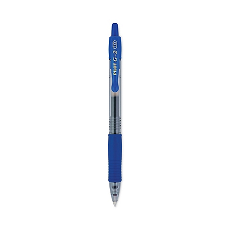 Pilot G2 Premium Retractable Gel Pens, 1 mm, Blue Ink, Smoke Barrel, 12-Pack