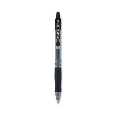 Pilot G2 Premium Retractable Gel Pens, Bold 1 mm, Black Ink, Smoke Barrel, 12-Pack