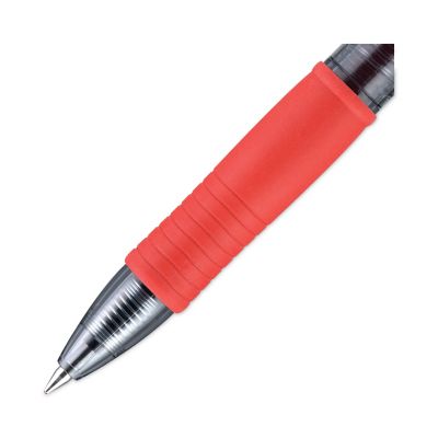 Image showing  G2 Premium Retractable Gel Pens, 0.7 mm, Red Ink, Smoke Barrel, 12-Pack