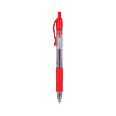 Image showing  G2 Premium Retractable Gel Pens, 0.7 mm, Red Ink, Smoke Barrel, 12-Pack
