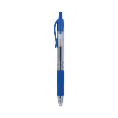 Image showing  G2 Premium Retractable Gel Pens, 0.38 mm, Blue Ink, Clear/Blue Barrel, 12-Pack
