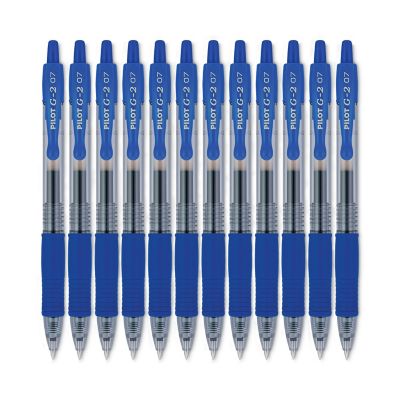 Image showing  G2 Premium Retractable Gel Pens, 0.7 mm, Blue Ink, Smoke Barrel, 12-Pack