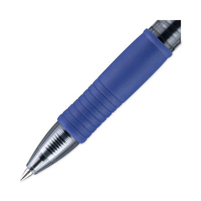 Image showing 5 th Pilot G2 Premium Retractable Gel Pens, 0.7 mm, Blue Ink, Smoke Barrel, 12-Pack