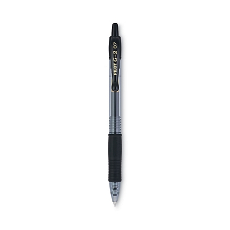 Pilot G2 Premium Retractable Gel Pens, Fine 0.7 mm Tip, Black Ink/Barrel, 36-Pack