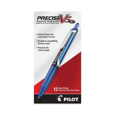 Image showing  Precise V5RT Retractable Roller Ball Pens, Blue, 0.5 mm