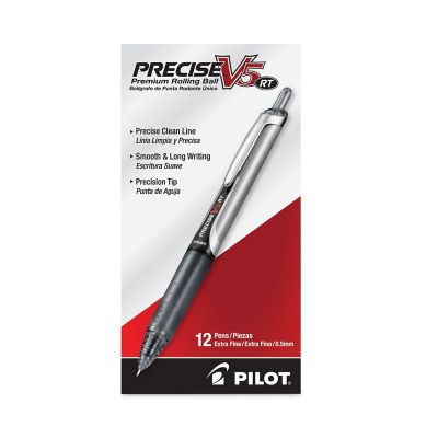 Image showing  Precise V5RT Retractable Roller Ball Pens, Black, 0.5 mm
