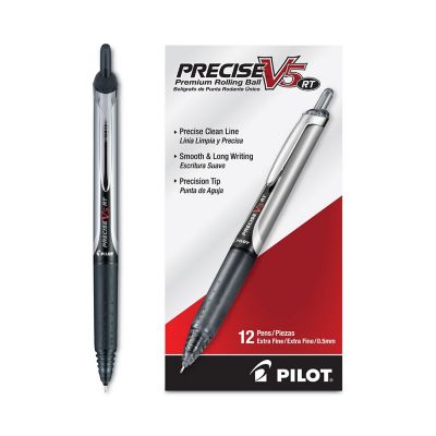 Image showing  Precise V5RT Retractable Roller Ball Pens, Black, 0.5 mm