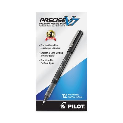 Image showing  Precise V7 Stick Roller Ball Pens, Black, Fine 0.7 mm Tip, 12-Pack