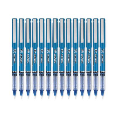 Image showing  Precise V5 Stick Roller Ball Pens, Blue, Extra-Fine 0.5 mm, 12-Pack
