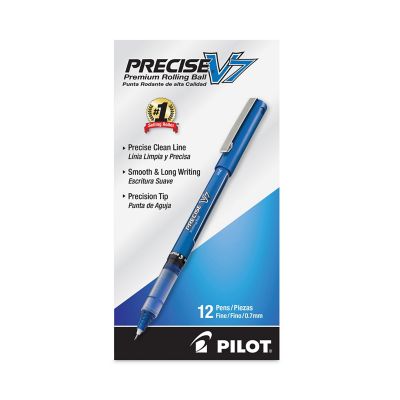 Image showing  Precise V7 Stick Roller Ball Pens, Blue, Fine 0.7 mm Tip, 12-Pack