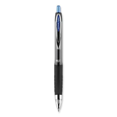 Image showing  Signo 207 Retractable Gel Pens, 0.7 mm, Blue Ink, Smoke/Black/Blue Barrel, 12-Pack