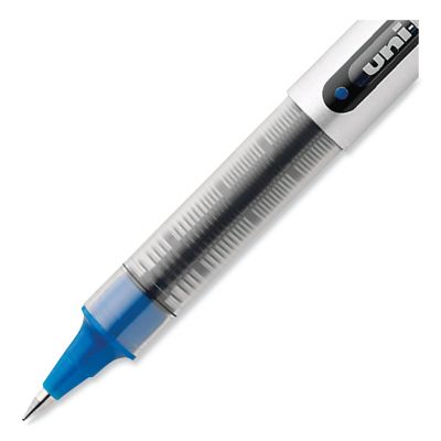 Image showing 6 th uni-ball Vision Stick Roller Ball Pens, Blue, Fine 0.7 mm Tip, 12-Pack