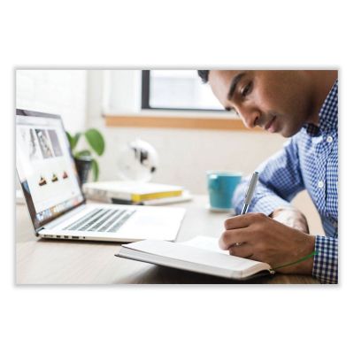 Image showing 8 th uni-ball Vision Stick Roller Ball Pens, Blue, Fine 0.7 mm Tip, 12-Pack