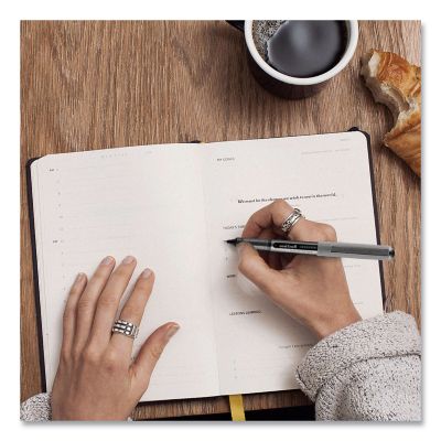 Image showing 8 th uni-ball Vision Stick Roller Ball Pens, Black, Fine 0.7 mm Tip, 12-Pack